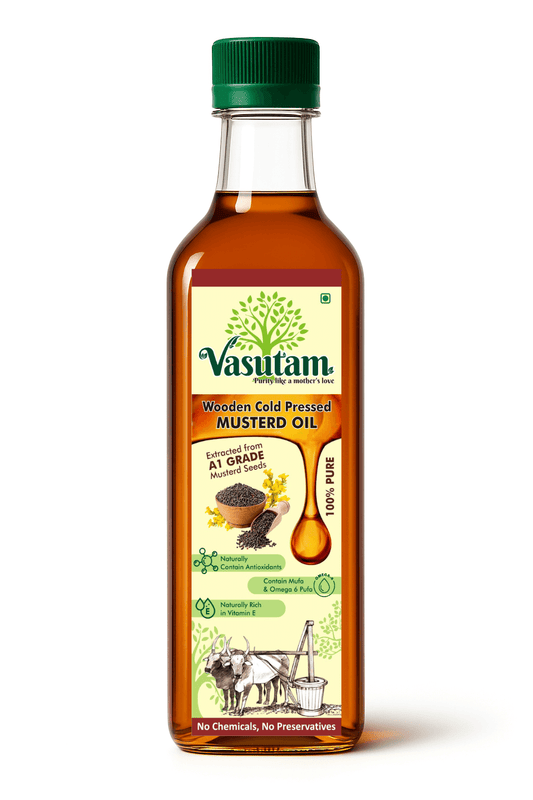 Wooden Cold-Pressed Mustard Oil – 1L | Natural & Authentic